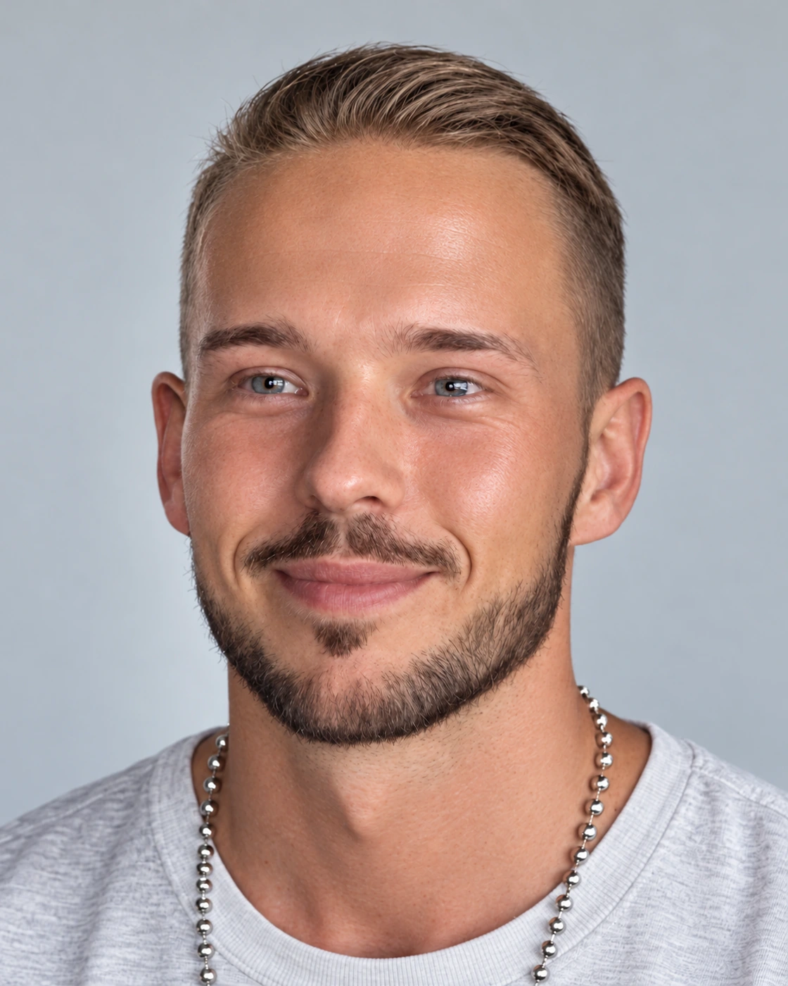 Urejen portret moškega z brki in kratko brado